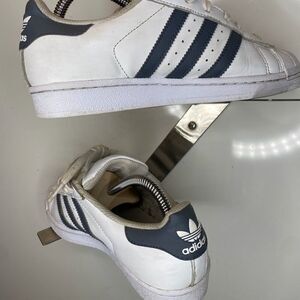 Adidas Superstar Foundation Sneaker Shoes S81016 White Gray Youth Kids Size4,5